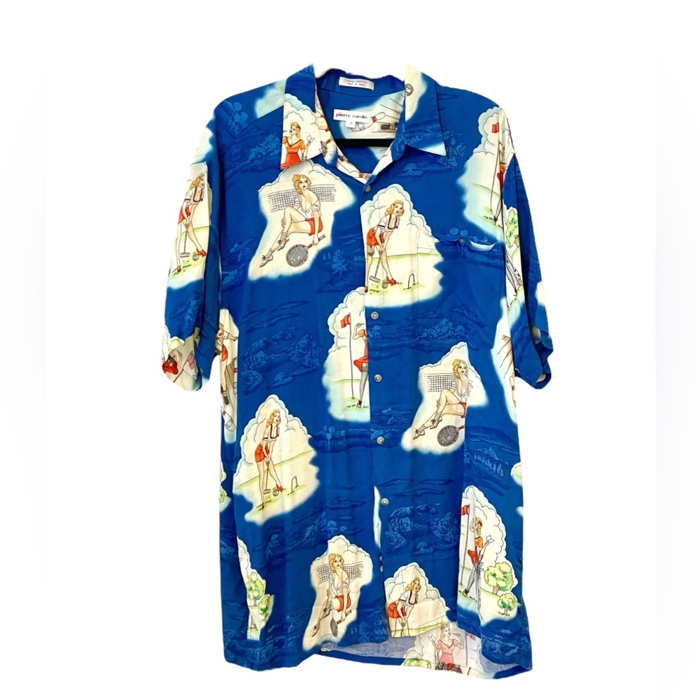COPY - Rare Vintage pinup unisex shirt Pierre Cardin - Picture 1 of 7